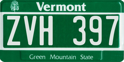 VT license plate ZVH397