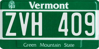 VT license plate ZVH409