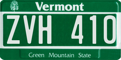 VT license plate ZVH410
