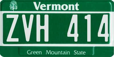 VT license plate ZVH414
