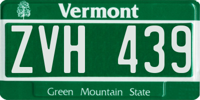 VT license plate ZVH439