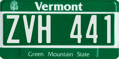 VT license plate ZVH441