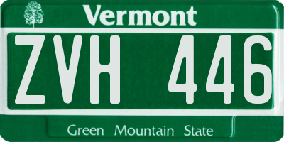 VT license plate ZVH446