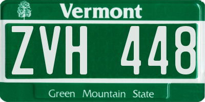 VT license plate ZVH448