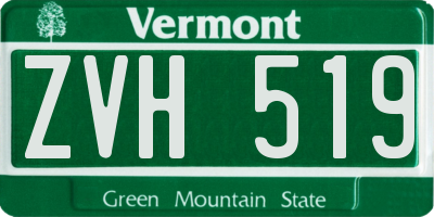 VT license plate ZVH519