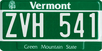 VT license plate ZVH541