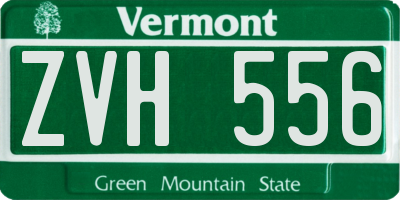 VT license plate ZVH556