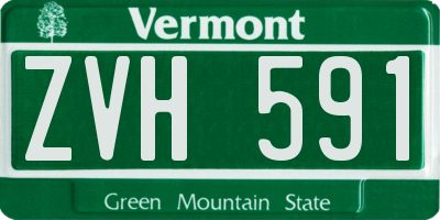 VT license plate ZVH591