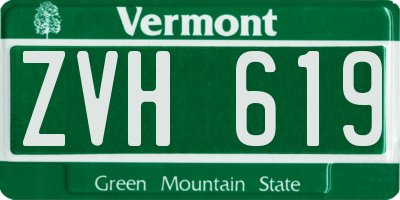 VT license plate ZVH619