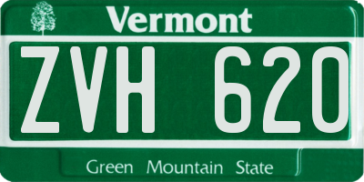VT license plate ZVH620