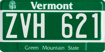 VT license plate ZVH621