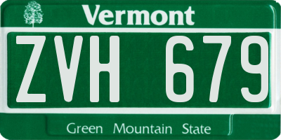 VT license plate ZVH679