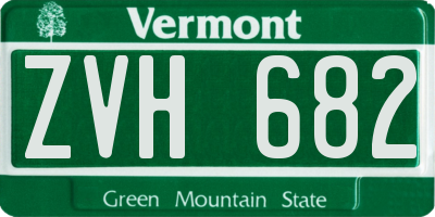VT license plate ZVH682
