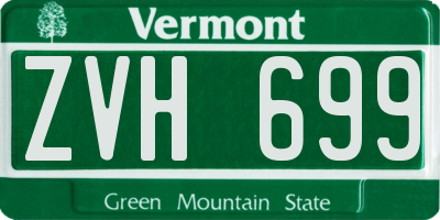 VT license plate ZVH699