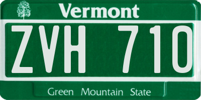 VT license plate ZVH710