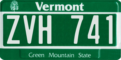 VT license plate ZVH741
