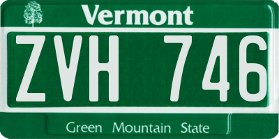 VT license plate ZVH746