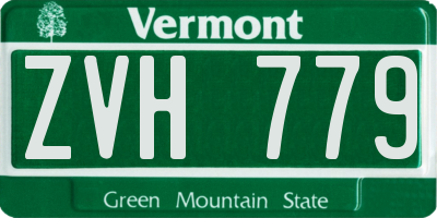 VT license plate ZVH779