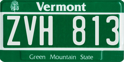 VT license plate ZVH813