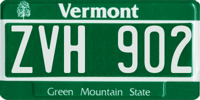 VT license plate ZVH902