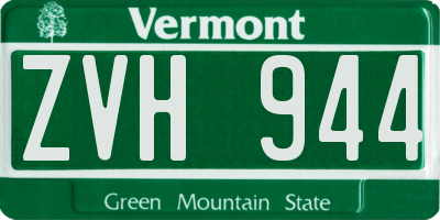 VT license plate ZVH944