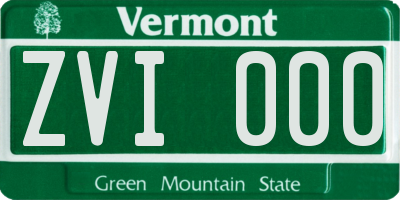VT license plate ZVI000