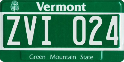 VT license plate ZVI024