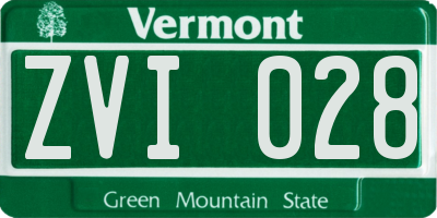 VT license plate ZVI028