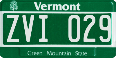 VT license plate ZVI029