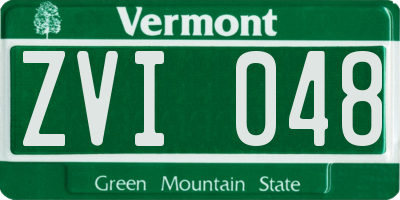 VT license plate ZVI048