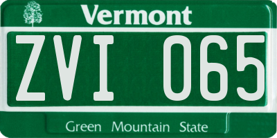 VT license plate ZVI065