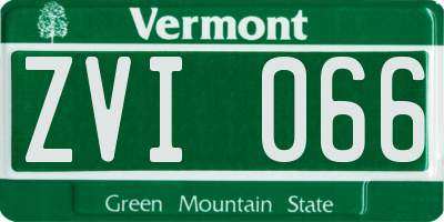 VT license plate ZVI066