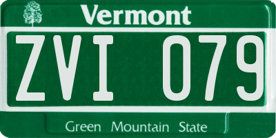 VT license plate ZVI079