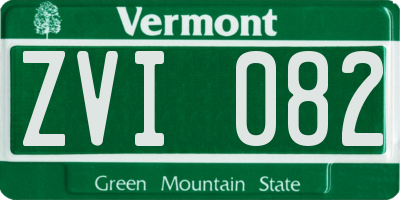 VT license plate ZVI082