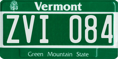 VT license plate ZVI084