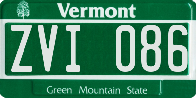 VT license plate ZVI086