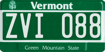 VT license plate ZVI088