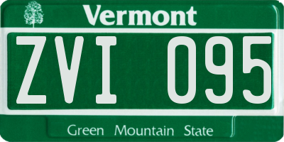 VT license plate ZVI095