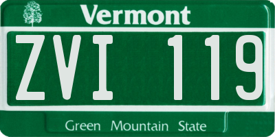 VT license plate ZVI119
