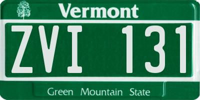 VT license plate ZVI131
