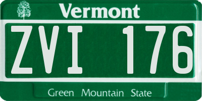 VT license plate ZVI176
