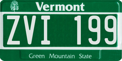 VT license plate ZVI199