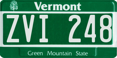 VT license plate ZVI248