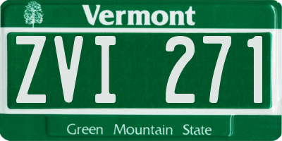 VT license plate ZVI271