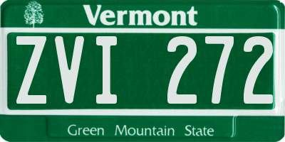 VT license plate ZVI272