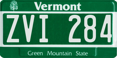 VT license plate ZVI284