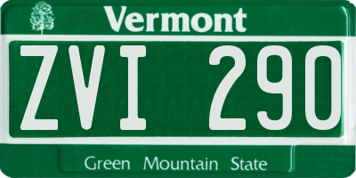 VT license plate ZVI290