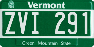 VT license plate ZVI291
