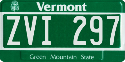 VT license plate ZVI297
