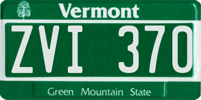 VT license plate ZVI370